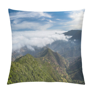 Personality  View Of Vallehermoso From Garajonay National Park. La Gomera. Spain Pillow Covers
