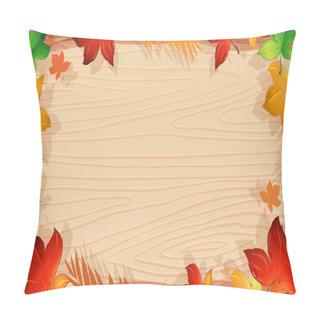 Personality  Background Design Template With Orange Leaves Illustration Pillow Covers