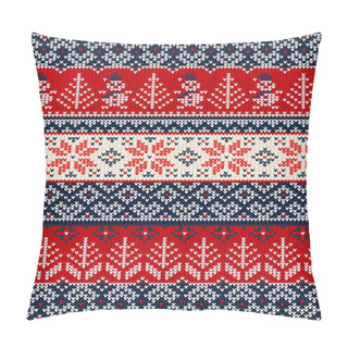 Personality  Ugly Sweater Merry Christmas Party Ornament Background Seamless Pattern Pillow Covers