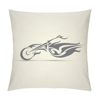 Personality  Motorcycle Label, Badge. Abstract Motorcycle Pillow Covers