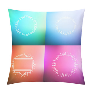 Personality  Set Of Blurred Abstract Backgrounds Pillow Covers