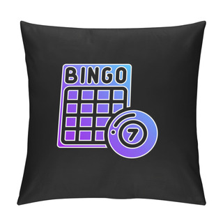 Personality  Bingo Blue Gradient Vector Icon Pillow Covers