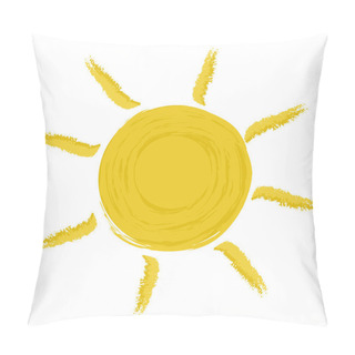 Personality  Yellow Sun Pillow Covers
