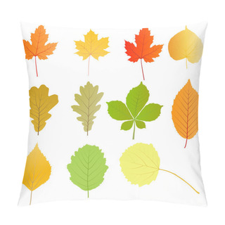 Personality  Autumn Leaves Set Vector Background Pillow Covers