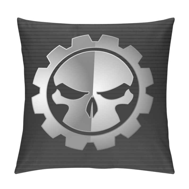 Personality  Vector illustration of evil skull pillow covers