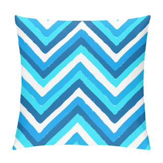 Personality  Blue Painted Chevron Pattern Pillow Covers