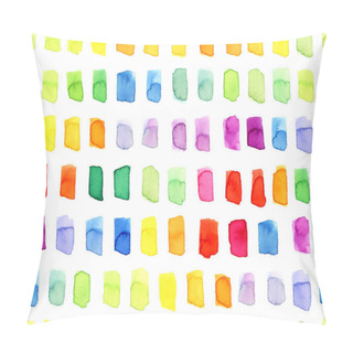 Personality  Hand Painted Abstract Seamless Pattern. Rainbow Watercolor Blots And Stains. Pillow Covers