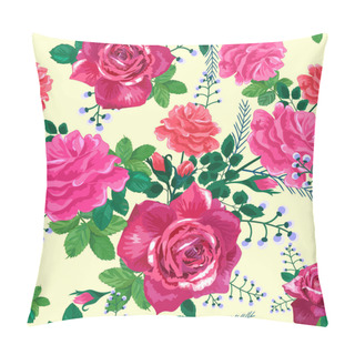 Personality  Pattern With Pink,red Roses On A Light Pillow Covers