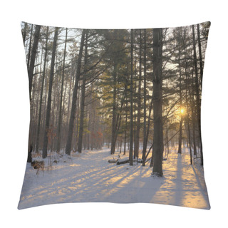 Personality  Winter Pines Sunrise Pillow Covers