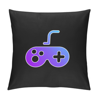 Personality  Antique Gamepad Blue Gradient Vector Icon Pillow Covers