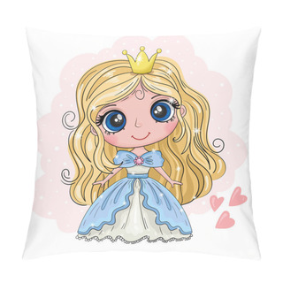 Personality  Cartoon Princess. Cute Girl. Good For Greeting Cards, Invitations, Decoration, Print For Baby Shower Etc. Hand Drawn Vector Illustration With Girl Cute Print. Pillow Covers