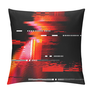 Personality  Red Glitch Background Pillow Covers