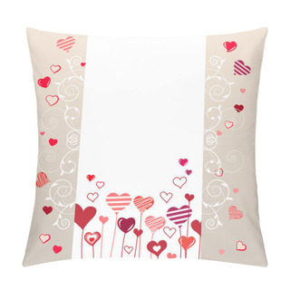 Personality  Growing Stylized Hearts Pillow Covers
