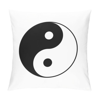 Personality  Yin Yan Symbol On White Pillow Covers