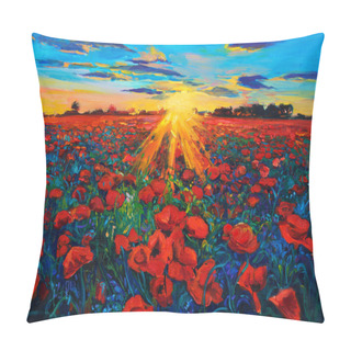 Personality  Poppy Fields Pillow Covers