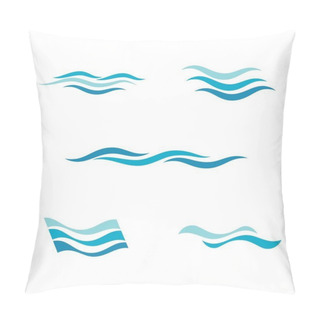 Personality  Water Wave Icon Vector Pillow Covers