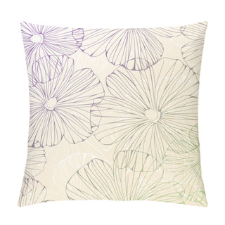 Personality  Seamless Pattern With Hibiscus Flowers. Pillow Covers