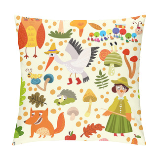 Personality  Pattern With Forest Animals Pillow Covers