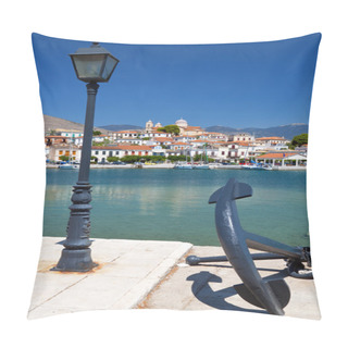 Personality  Scenic Fishing Village Of Galaxidi In Greece Pillow Covers