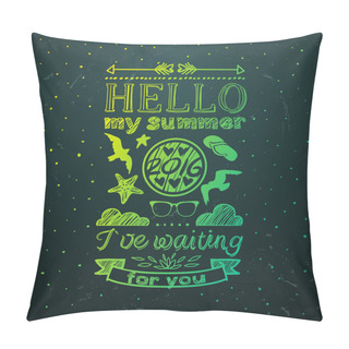 Personality  Vector Trendy Hand Lettering Poster. Hand Drawn Calligraphy  Template  Pillow Covers