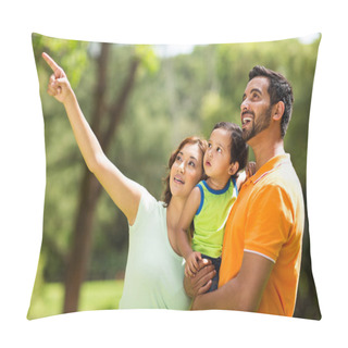 Personality  Young Indian Family Bird Watching Outdoors Pillow Covers