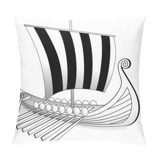 Personality  Viking Boat Pillow Covers