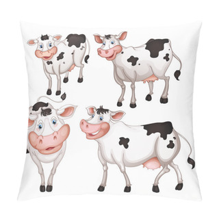Personality  Four Cows Pillow Covers