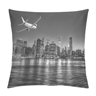 Personality  Landing In New York City Pillow Covers