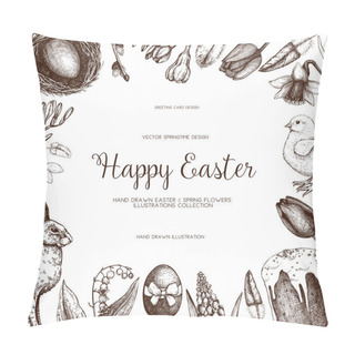 Personality  . Happy Easter Day Vintage Design Pillow Covers