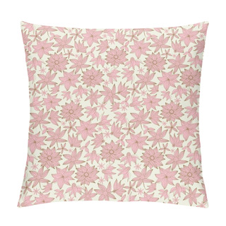 Personality  Seamless Floral Pattern With Pink Flowers Pillow Covers