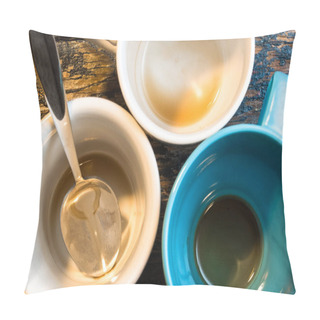 Personality  Three Empty Cups Of Coffee Pillow Covers