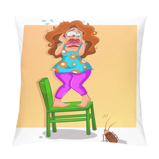 Personality  Scared Of A Cockroach Pillow Covers
