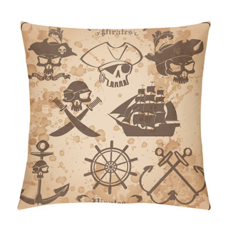 Personality  Pirates Vintage Set Pillow Covers