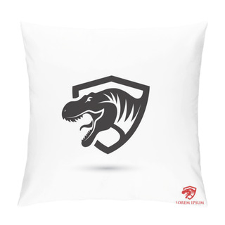Personality  T-rex Simple Shield Icon Pillow Covers