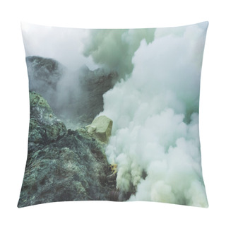 Personality  Inside Ijen Volcano Crater  Pillow Covers