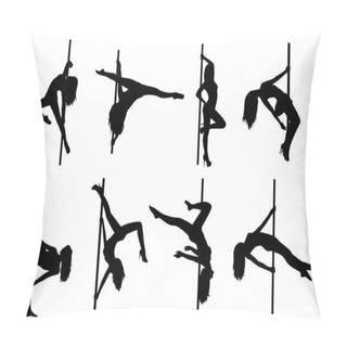 Personality  Pole Dance Women Silhouettes Pillow Covers