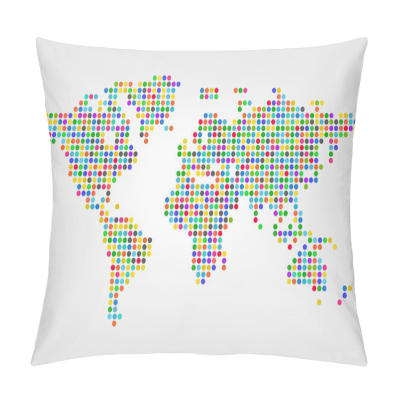 Personality  Colorful diversity around the world vector illustration pillow covers