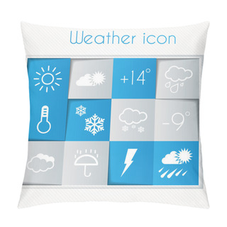 Personality  Weather Widget And Icons Pillow Covers