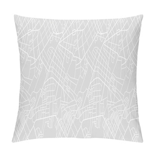 Personality  Street Map Of Town Pillow Covers