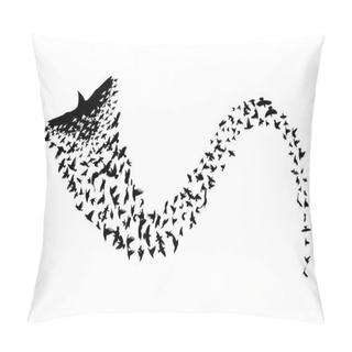 Personality  Abstract Mosaic Of Birds. Flying Birds. Vector Illustration Pillow Covers