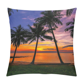Personality  Evening On The Beach Of The Island Of Koh Chang In Thailand Pillow Covers