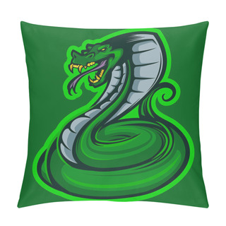 Personality  King Cobra Mascot Vector Illustration Esports Logo Pillow Covers