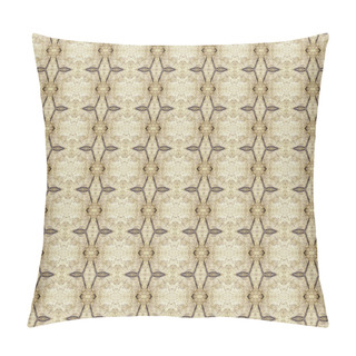Personality  Vintage Shabby Background With Classy Patterns. Seamless Vintage Delicate Colored Wallpaper. Geometric Or Floral Pattern On Paper Texture In Grunge Style. Pillow Covers