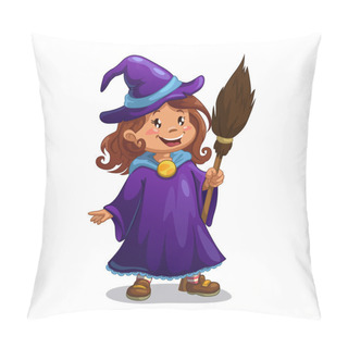 Personality  Little Girl Witch Pillow Covers