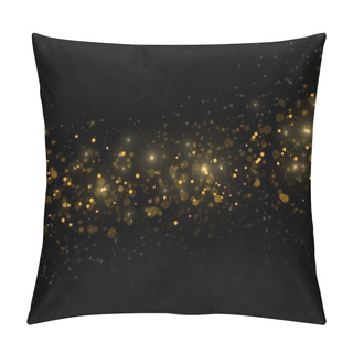 Personality  Golden Sparkles On Black Pillow Covers