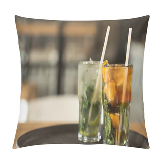 Personality  Refreshing Drinks On Tray Pillow Covers