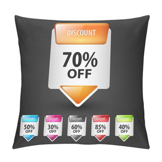 Personality  Vector Set Of Buttons For Sale. Pillow Covers