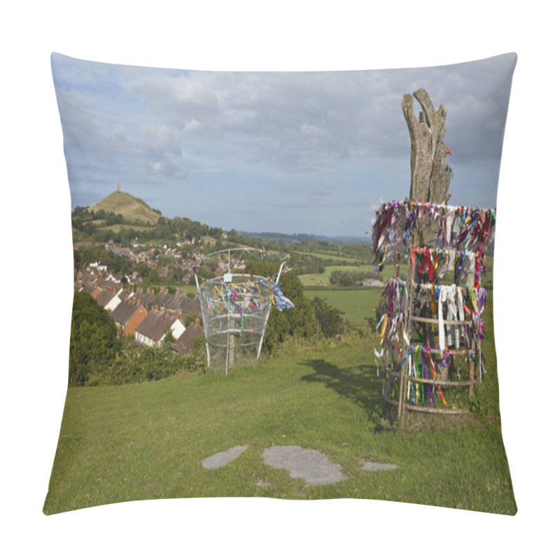 Personality  Glastonbury Tor and the Holy Glastonbury Thorn pillow covers