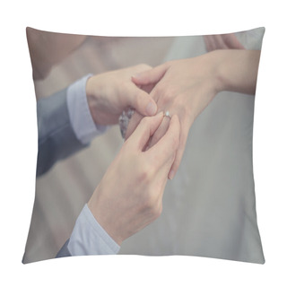 Personality  The Groom Wore A Bride's Wedding Ring Pillow Covers