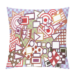 Personality  Abstract Geometric Shapes Background Pillow Covers